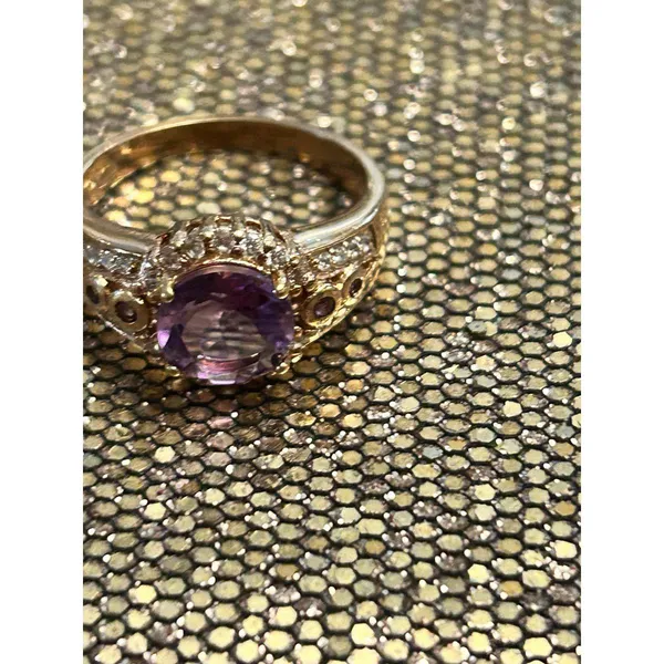 925 sterling silver gold tone ring band size 8 g24 4.34g - Image 8