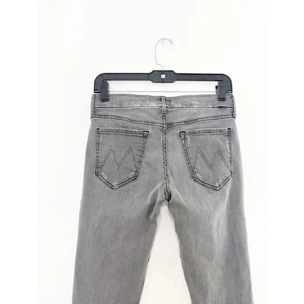 Mother The Looker Ankle Fray Grey Jeans Size 28 Distressed Last Chance Saloon - Image 13