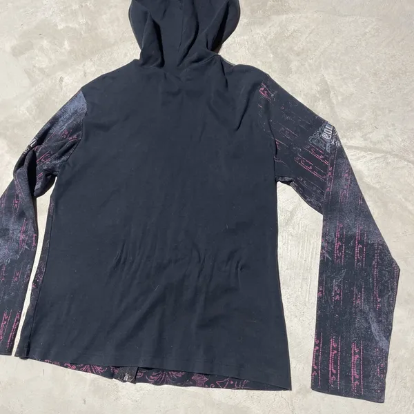 Women's Y2K Vanilla Sugar Grunge Style Full Zip Black Hoodie Size M Goth Emo - Image 8