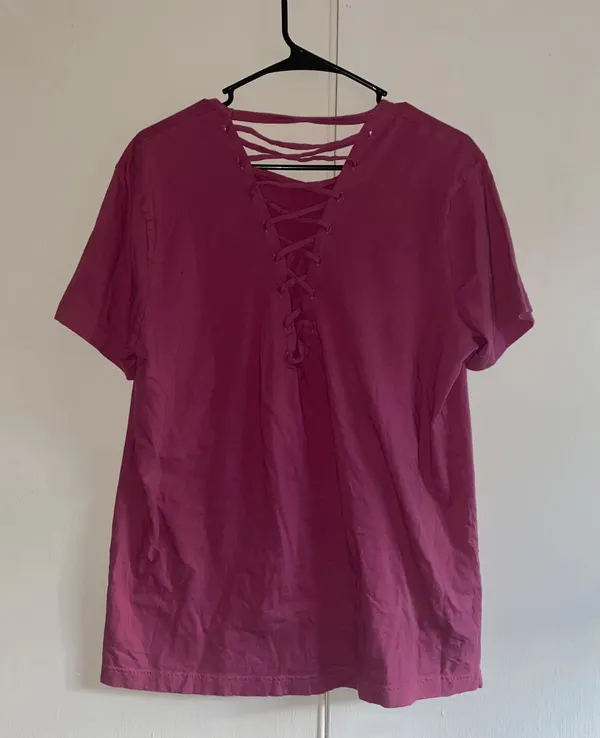 Corset back PINK shirt - Image 3