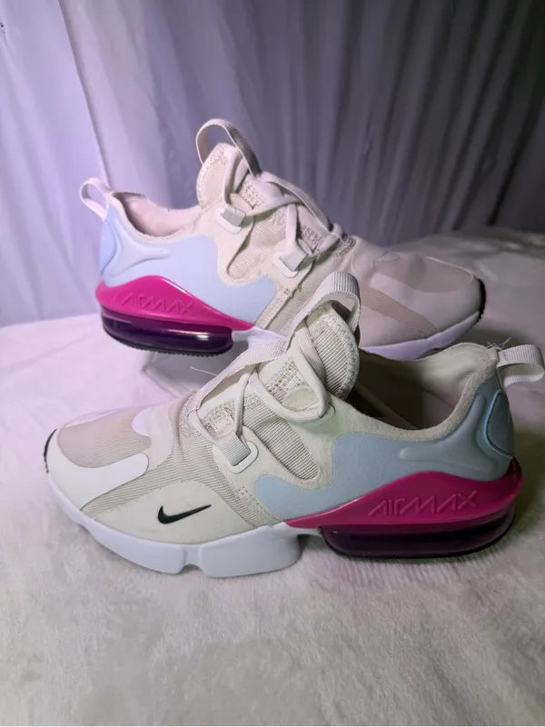 Nike Women’s Air Max White Blue Pink Sneakers - Image 2