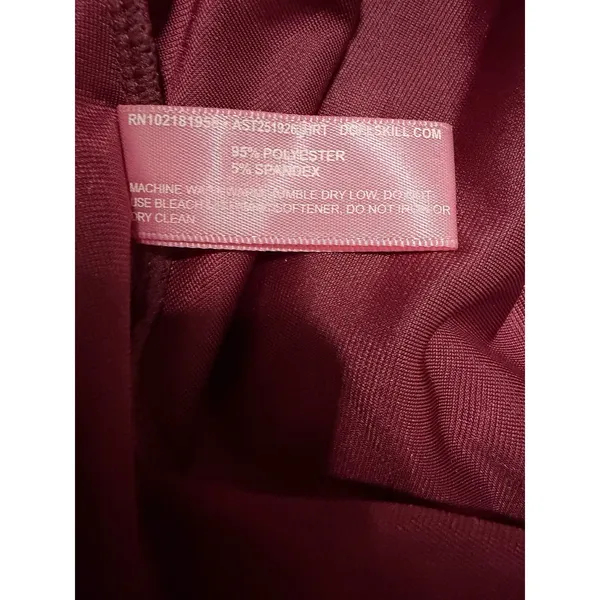 Dolls Kill Sugar Thrillz Valentine Wish Mini Dress Burgundy Women'S Size‎ Medium - Image 11