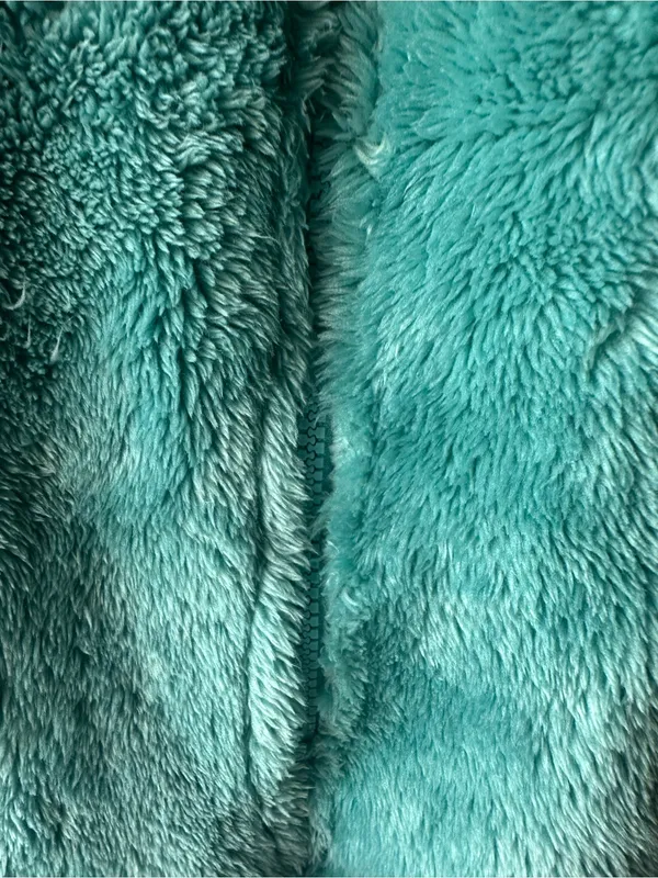 Free Country Teal Plush Fleece Vest L Cozy High Collar Full Zip Outdoor Layer - Image 6