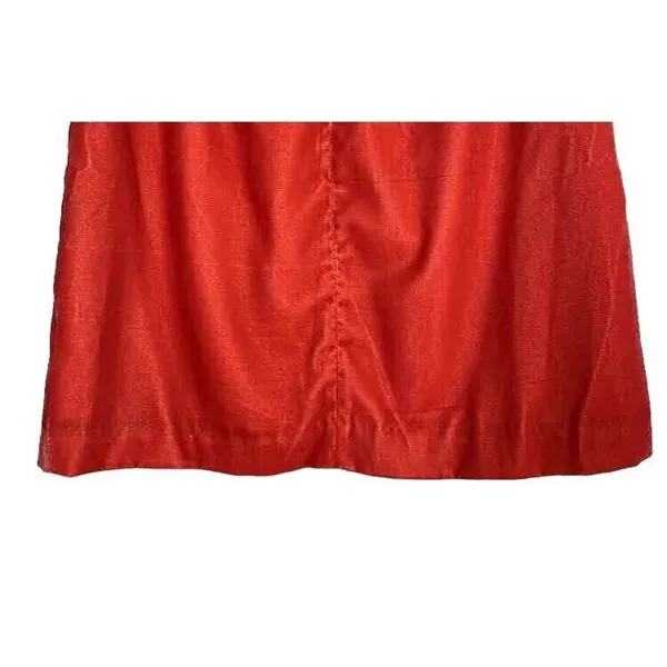 J.Crew Soft Velvet Mini Skirt Lined Lightweight Zip Up Back 4 Coral Orange Shade - Image 7