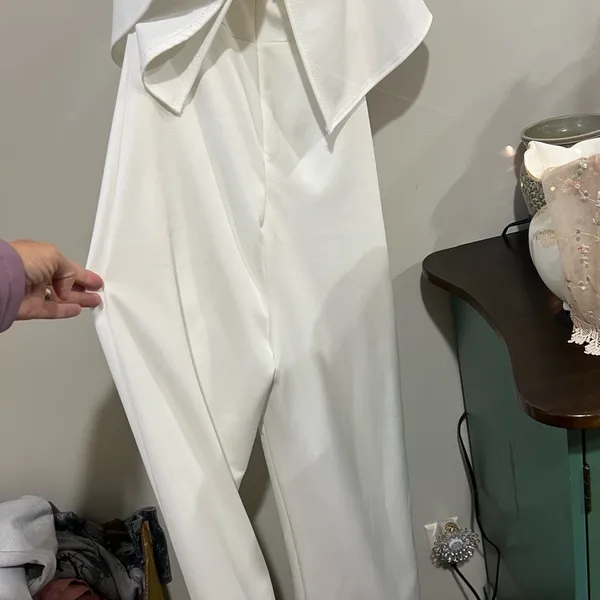 Lulu's White Sleeveless pantsuit - Image 5