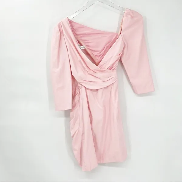 Atoir Perfect Places Cut‎ Out Asymmetrical Neck Mini Dress 2 Pink Coquette - Image 3