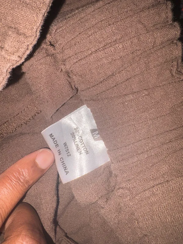 Brown Linen pants Size M - Image 3