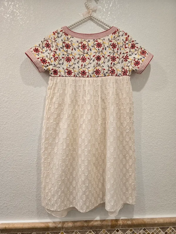 Anthropologie Payal Jain Embroidered Dress Fine Cotton S - Image 2