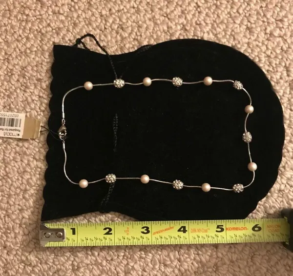 Macy’s Jewelry Pearl and Diamond Necklace - Image 2