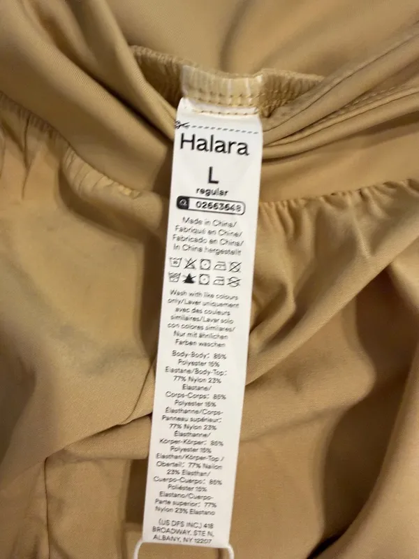 HALARA Tan High-Waist Wide Leg Pull-On Pants size L brand new inseam 24” - Image 5