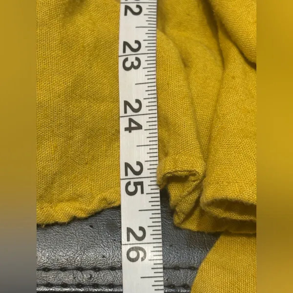Free People Mustard One Tie Wrap Kimono size Small - Image 11