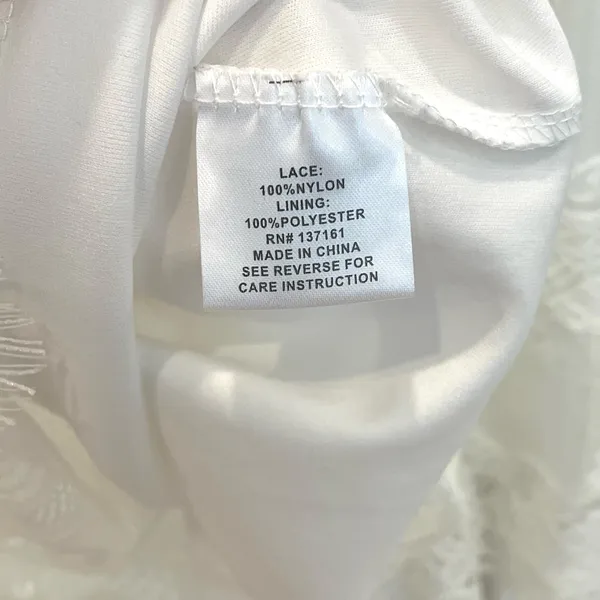 Eve And Maddie Sleeveless Lace Blouse Womens M Mock Neck Lined Ivory White - Image 9