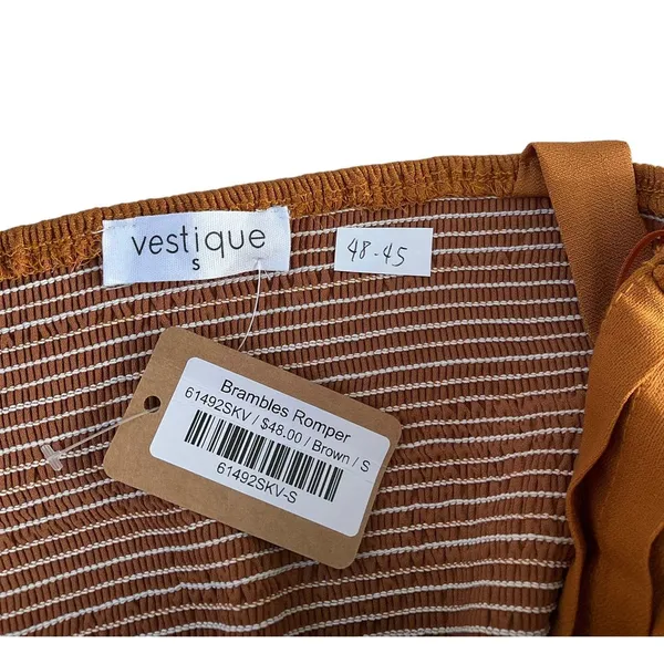 Vestique Brown Brambles Romper Women Size Small NWT | 45-45 - Image 5
