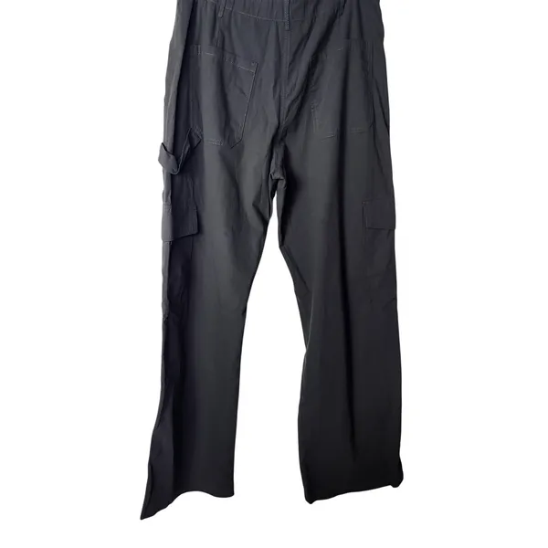 White Fox Gray Relaxed Straight Leg Relaxed Cargo Trouser Pants Size Medium - Image 2