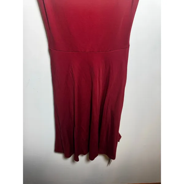Brand New OGL Women's Size XS Red Sleeveless Midi Dress With Pockets - Image 7
