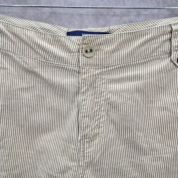 Bill Bass Jeans Bermuda Flat Front‎ Stripe Bottoms Pants Shorts Cotton 10 - Image 3