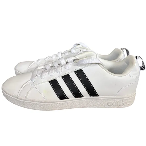 Adidas VS Advantage Sneakers Men's Sz 8‎ white Black Casual - Image 4