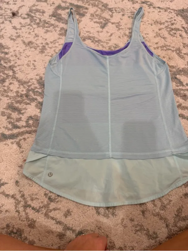 Lululemon Run Mod Moves Singlet 8/10 Y2K Aquamarine Power Purple Tank - Image 4