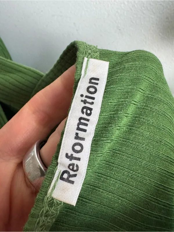 Reformation Canyon Knit Tank Top in green Small - Image 4