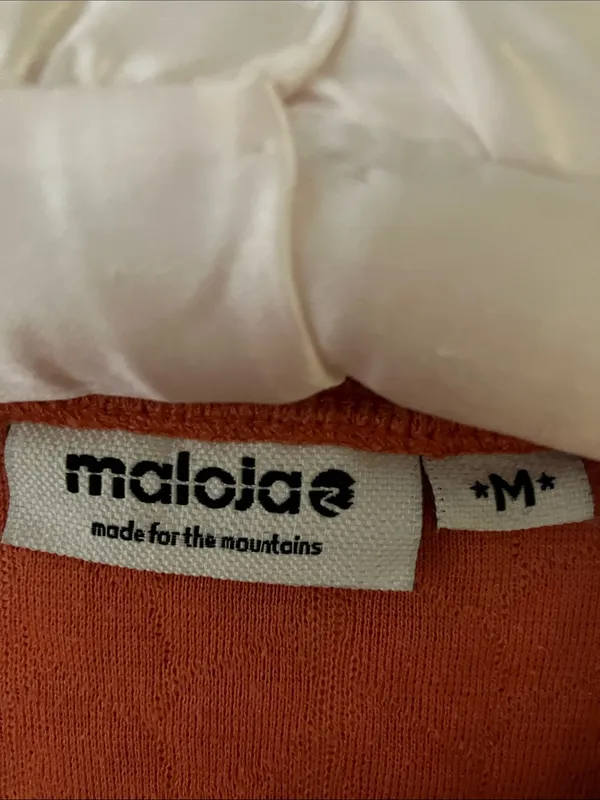 Maloja Quilted Crewneck Sweatshirt in Salmon Red Orange Size Medium - Image 2