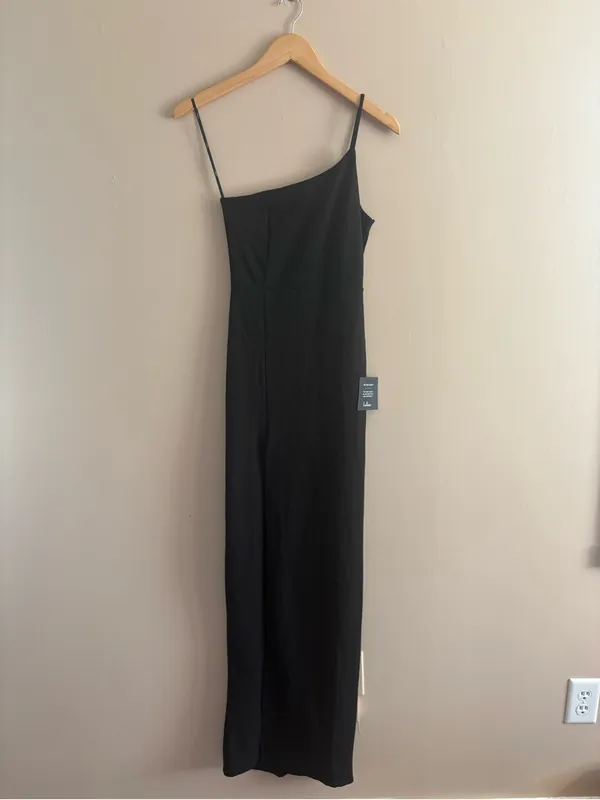 Lulus Keeper of My Heart Black One-Shoulder Maxi Dress Size Small Formal Wedding - Image 3