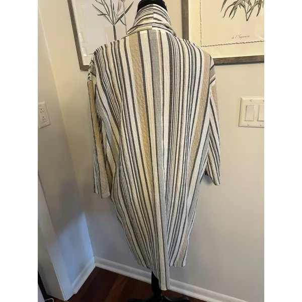 Bar by Melis Kozan Lightweight Open Blouse Cardigan Pockets 3/4 Sleeve Sz.Large - Image 2