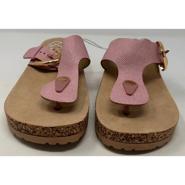 CL by Laundry Women's Pink Cork Wedge Thong Sandals Size‎ 7 1/2 - Image 2