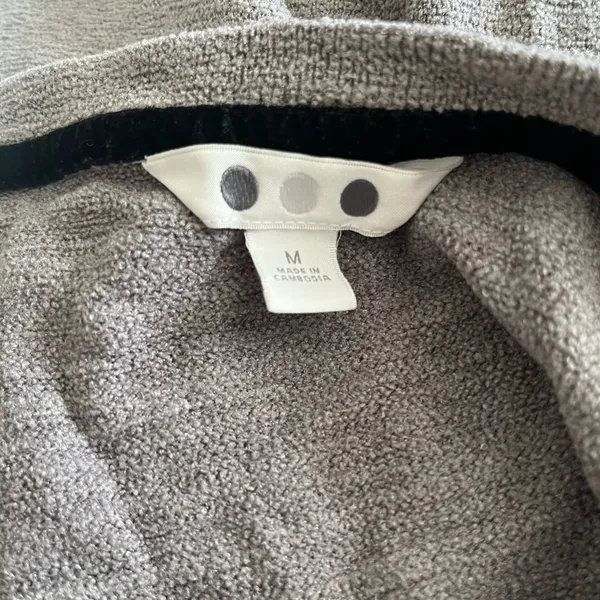 Three Dots Women’s Gray Crew Neck Pullover Sweater‎ Tie Bottom Size Medium - Image 3