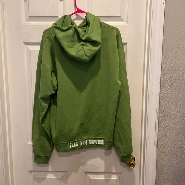 Champion Texas A&M Aggies Athletics Hoodie Green Pullover Sweatshirt Large - Image 5