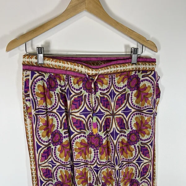 Emerson Rose‎ Women Multicolor Casual Pants Size M Boho Beaded Retro Casual - Image 3