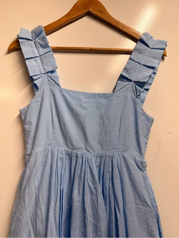 Lake Lolly Midi Dress in Morning Blue 100% cotton size xsmall women’s - Image 5