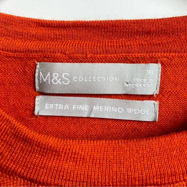 M&S Collection Marks & Spencer 100% Merino Wool Slim Cut Lightweight Sweater - Image 2
