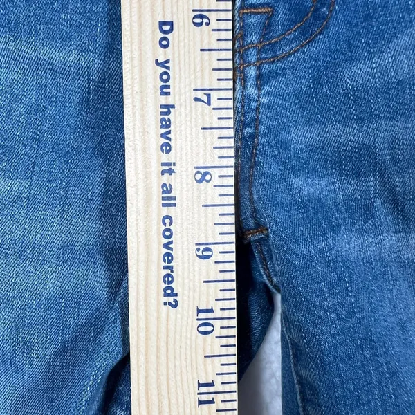 Madewell Womens Cali Demi Boot Jeans Distressed Raw Hem Button Fly Size 26 - Image 12