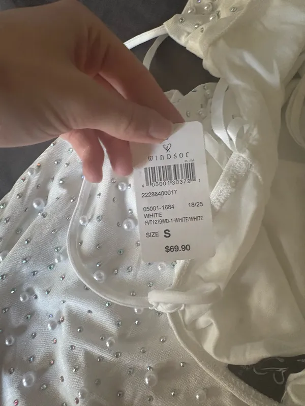 White Mini Windsor Dress - Image 4