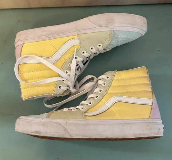 Vans Sk8-Hi Pastel Color Block Shoe Women's Size 7 Hi Top Skater Fashion Sneaker - Image 11