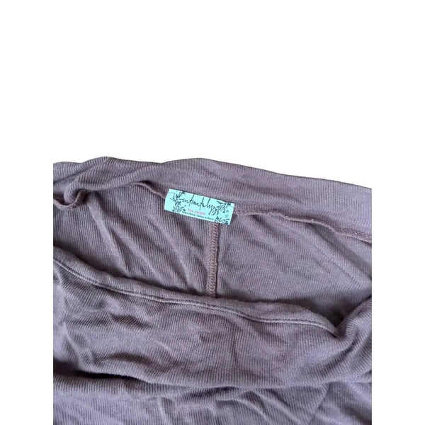 Free People Intimately Mauve Ribbed Long Sleeve Ruched Top Size XS‎ OB856272 - Image 3