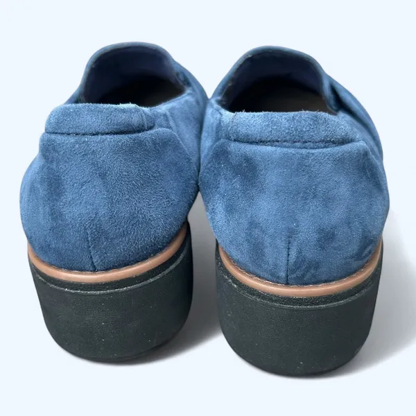 Clarks Sharon Villa Loafer Blue Women's 7 M Comfort Shoes Suede Leather Preppy - Image 6