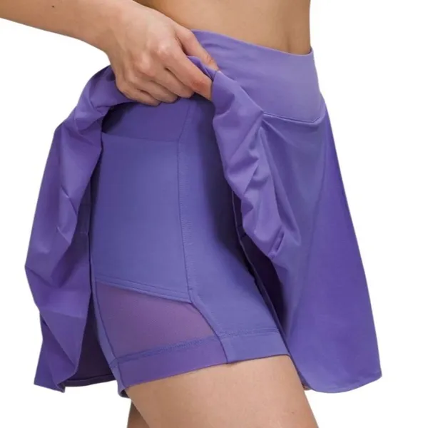 Lululemon Side-Pleat High-Rise Tennis Skirt Charged Indigo Sz 4 Skort - Image 3