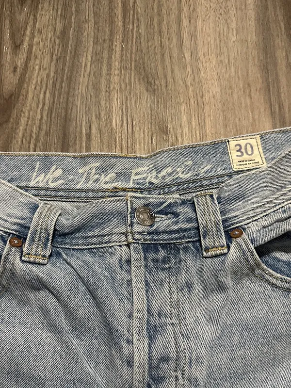 We The Free Light Blue Denim Jean Shorts - Image 2