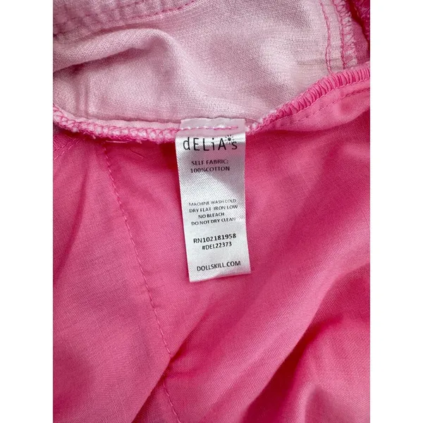 Butterfly Delia’s wide leg pink Y2K pants size Medium - Image 4