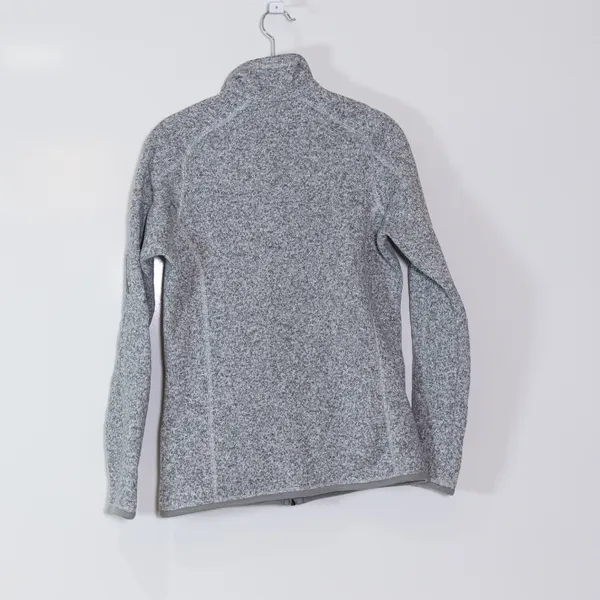 Patagonia Women's Better Seater Full Zip Knit Stretch Sweater Jacket Gray Small - Image 4