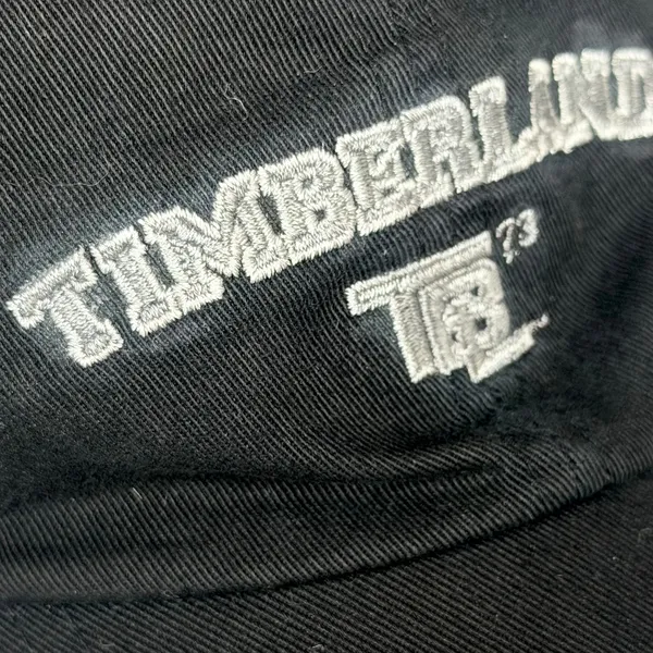 Vintage 90's Timberland Logo Black Baseball Cap Adjustable Hat Cotton Women - Image 8