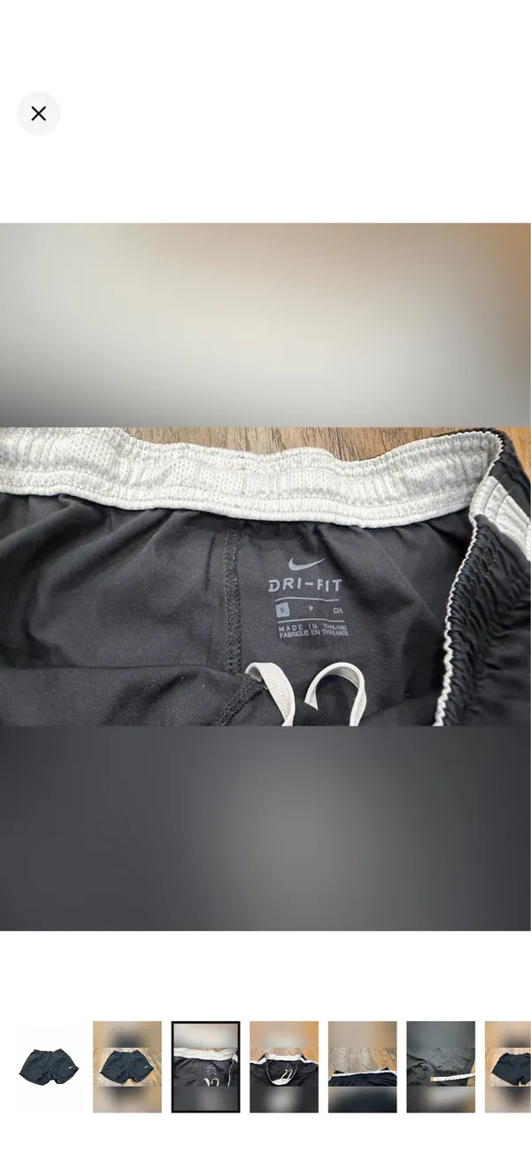 Nike Shorts Women’s Size Small Black White Workout Running Athletic Active - Image 3
