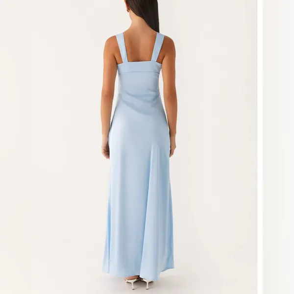 Peppermayo Light Blue Odette Satin Maxi dress - Image 3