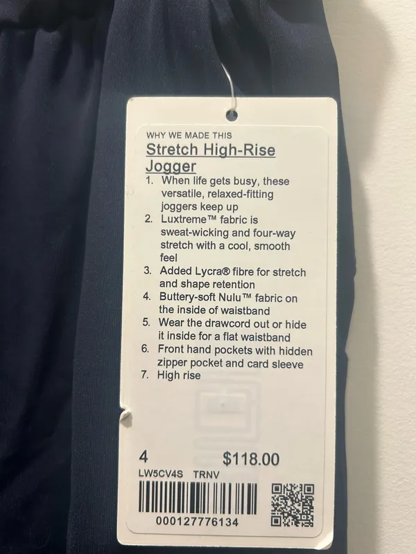 Lululemon Stretch High-Rise Joggers blue  - Image 2