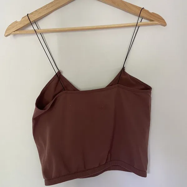 Intimately Free People purple mauve cropped top athletic‎ bra spaghetti straps - Image 4