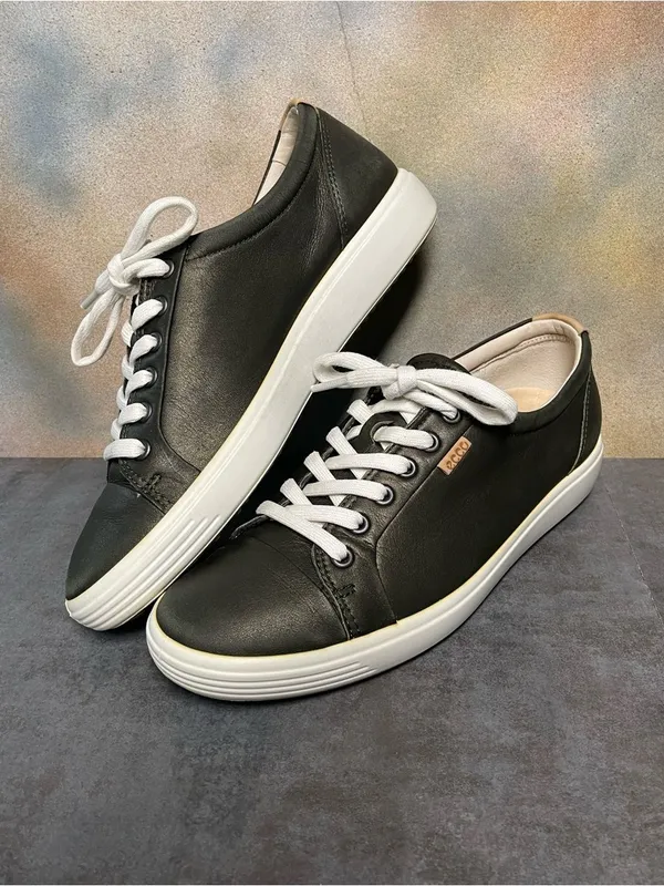 Ecco Soft 7 Women's Deep Green Leather Sneakers Size 10 - Image 13