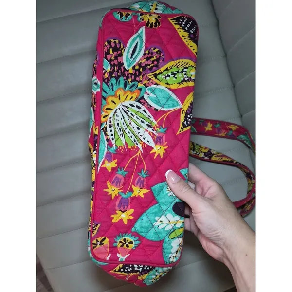 Vera Bradley Floral Quilted Tote Bag - Vibrant Pattern - Image 6