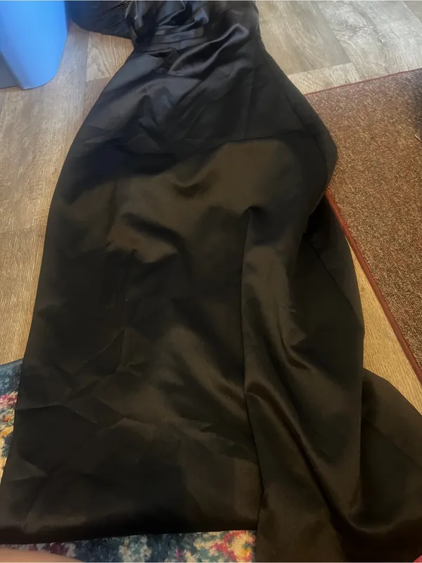 Aqua formal black Maxi dress strapless size 2 - Image 5