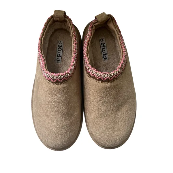 Tan Mules with Pink Trim - Image 3